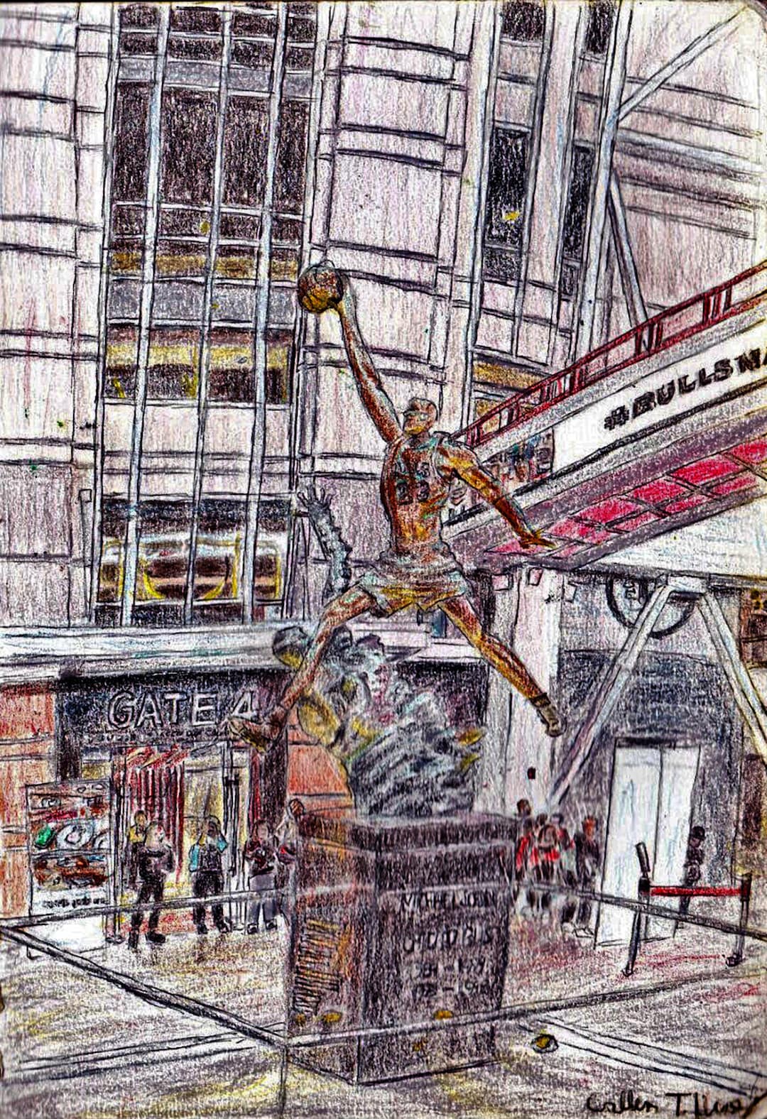 michael jordan statue united center