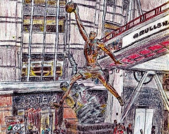 Michael Jordan Statue at the United Center Atrium