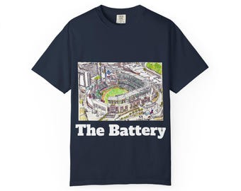 Atlanta Braves Stadium Sketch Unisex T-shirt, Truist Park Baseball Tee, Sports Fan Gift, Atlanta Braves Apparel, Baseball Game Day Shirt,