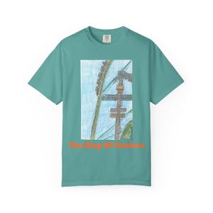 Roller Coaster Sketch T-shirt, Kingda Ka Six Flags Great Adventure Tee, Theme Park Gift, Unisex Top, Rollercoaster Print Apparel