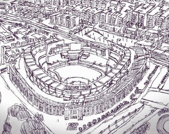 Yankee Stadium II Black and White