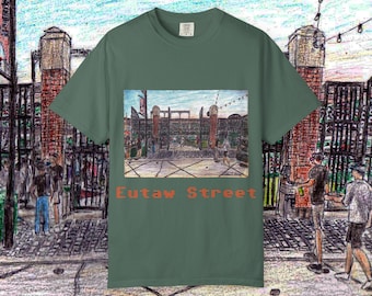 Eutaw Street Sketch T-shirt, Baseball Fan Apparel, Camden Yards Tee, Baltimore Orioles Shirt, Sports Lover Gift, Vintage Style Top