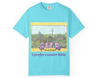 Six Flags America roller coaster skyline T-shirt | Bowie MD amusement park tee