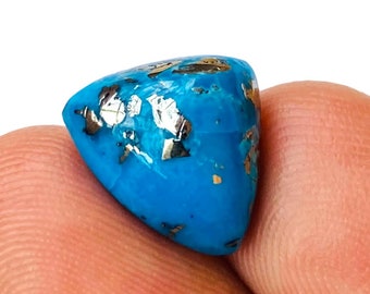 Turquoise 100%natural gemstone high quality Trillion shape  gemstone size-12x12x5MMcarat-6.15 and extra gift