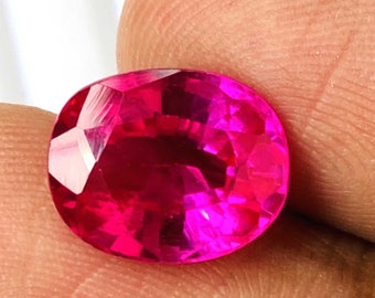 High Quality!!!! A++ Pink Oval  Shape  Sapphire High  Quality Gemstone Excellent Ring Size Gemstone Size-12x9x6MM Cts-6.90(And Extra Gift )