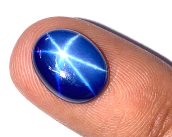 Precioso!!!!! Estrela azul safira de alta qualidade a ++ formato oval 100% pedra preciosa natural excelente tamanho do anel - 12x9x3mm 5,20cts