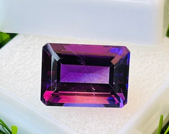 100% Natural Purple Sapphire High Quality Beautiful gemstone cushion  shape excellent cut gemstone. size-14x10x7MM Carat-7.70 and extra gift