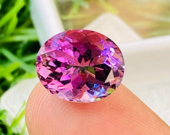 100% Natural Purple Sapphire High Quality Beautiful gemstone oval shape excellent cut  gemstone. size-12x10x7MM Carat-4.85 and extra gift