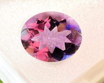 100% Natural Purple Sapphire High Quality Beautiful gemstone oval shape excellent cut  gemstone. size-12x10x6MM Carat-3.85 and extra gift