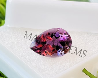 100% Natural Purple Sapphire High Quality Beautiful gemstone Pear shape excellent cut  gemstone. size-11x8x6MM Carat-2.95 and extra gift