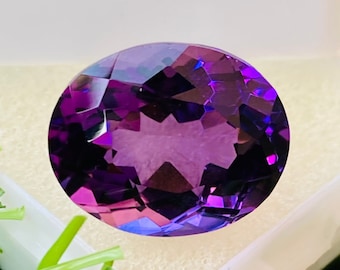 Beautiful!!!!! Oval Shape Purple  Sapphire Gemstone High Quality excellent cut gemstone size-15x11x10MM Carat-11.70 and extra gift