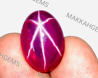貴重なスタールビー 高品質 A++ オーバルシェイプ 100%天然宝石 優れた