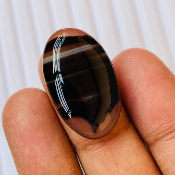 Black White Aqeeq 100% Natural Gemstone High Quality - Main Image