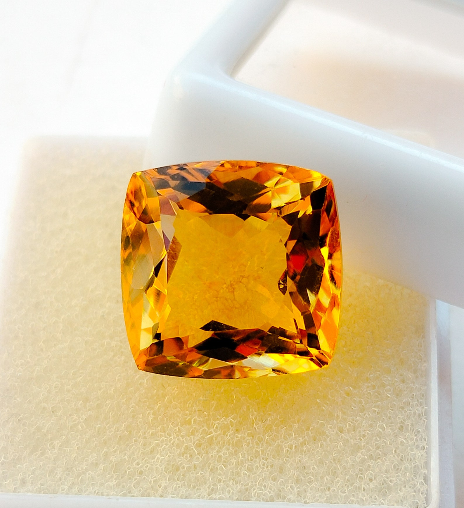 Gold Sapphire High Quality Gemstone Size 13x13x9MM 10.55Cts Etsy