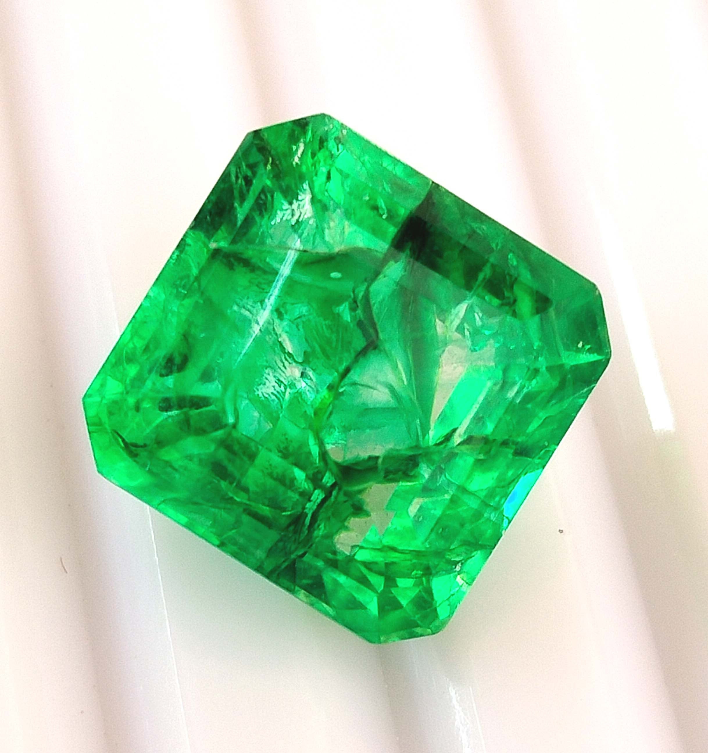 Smaragd Kissen Form Edelstein Ring Größe Edelstein grün Etsy.de