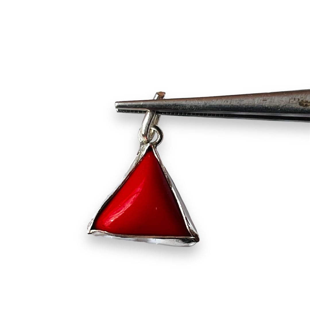 100% Natural Red Coral Sterling Sliver Necklace Natural Gemstone ...