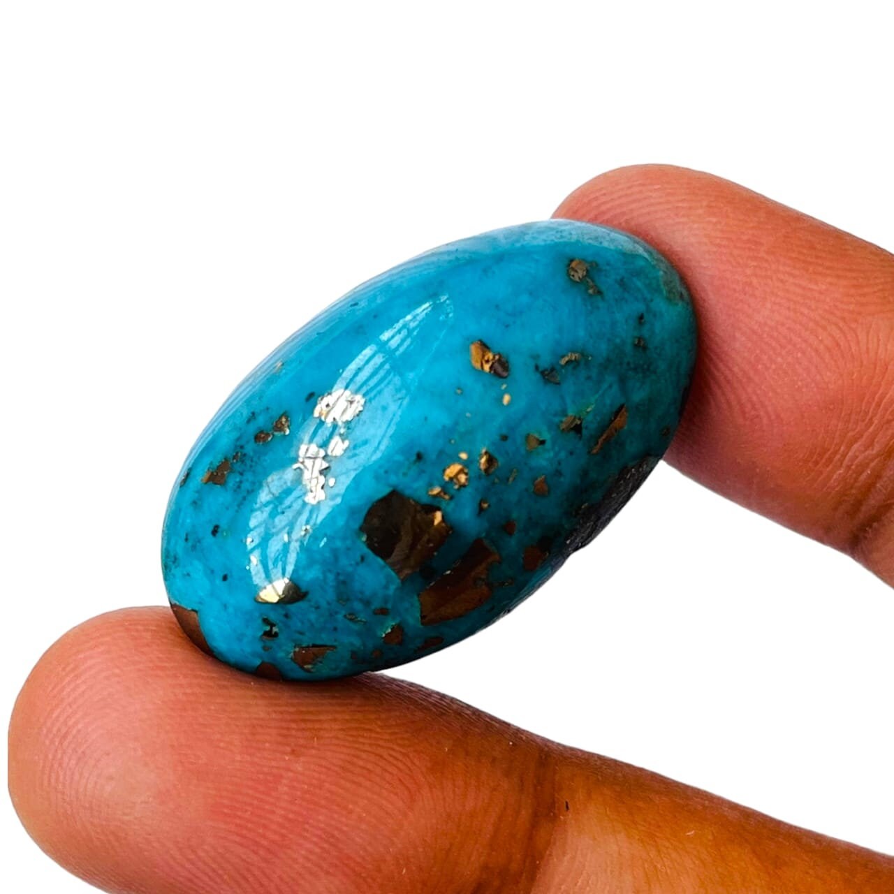 宝石　ターコイズ ターコイズ 100%天然宝石 高品質 楕円形 「両面研磨」 ペンダント