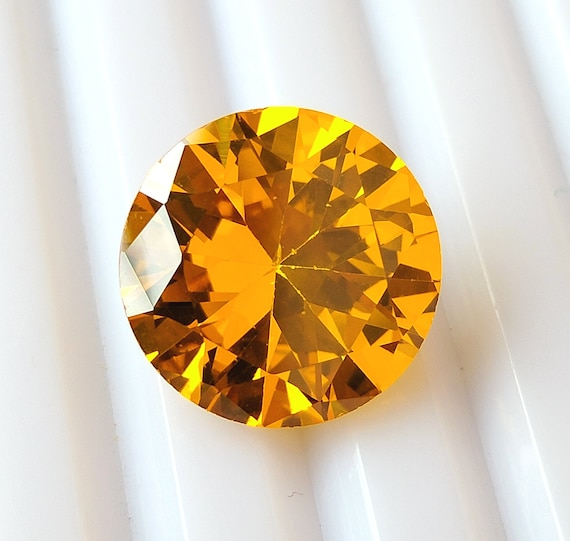 Yellow Round Sapphire Round Shape Loose Gemstone 13.85 Cts Size 12x12x7 MM Excellent Round Yellow Sapphire and Extra Gift Etsy