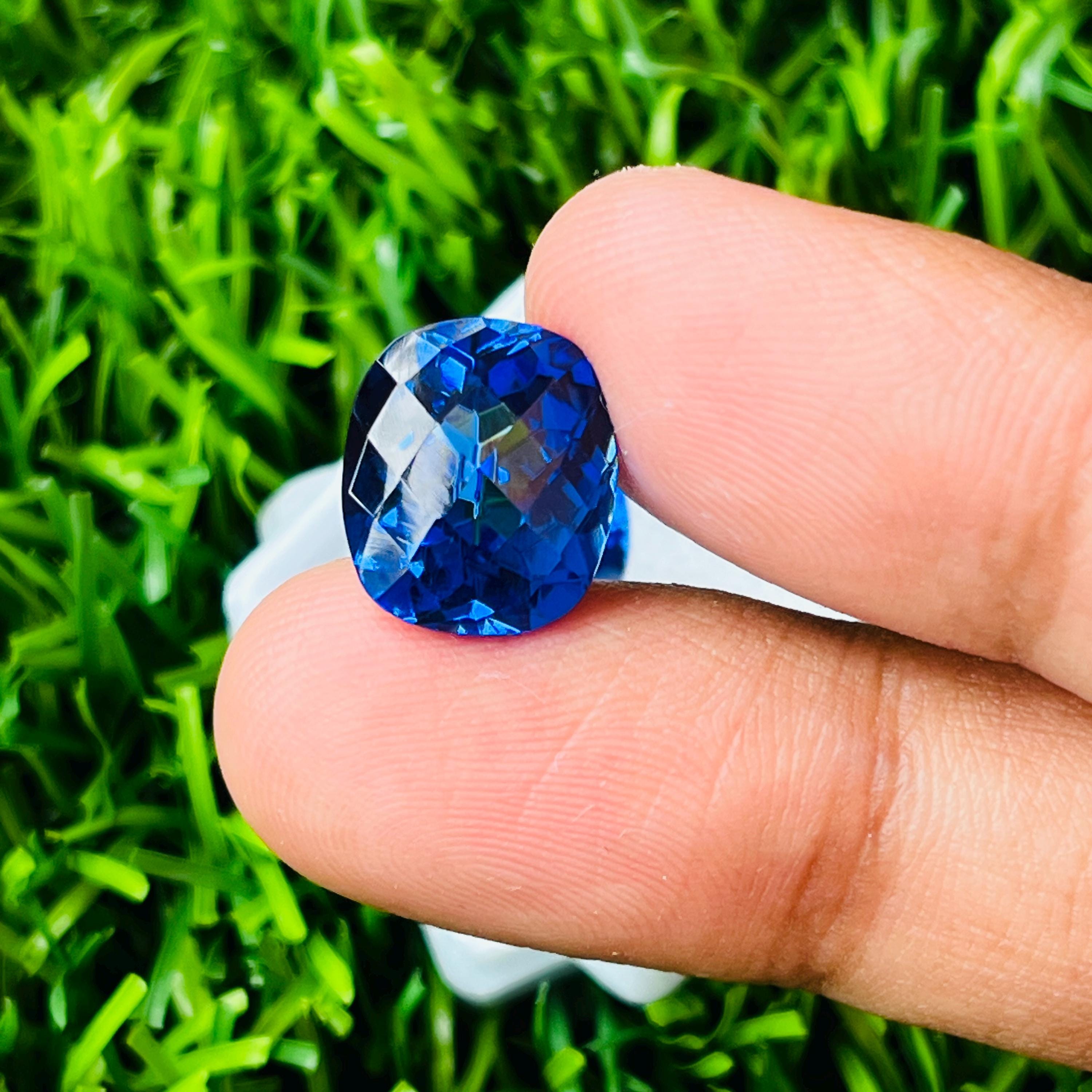 素晴らしい!! ペアブルーサファイア高品質エクセレントチェッカー