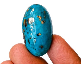 ターコイズ 100%天然宝石 高品質 楕円形 「両面研磨」 ペンダント