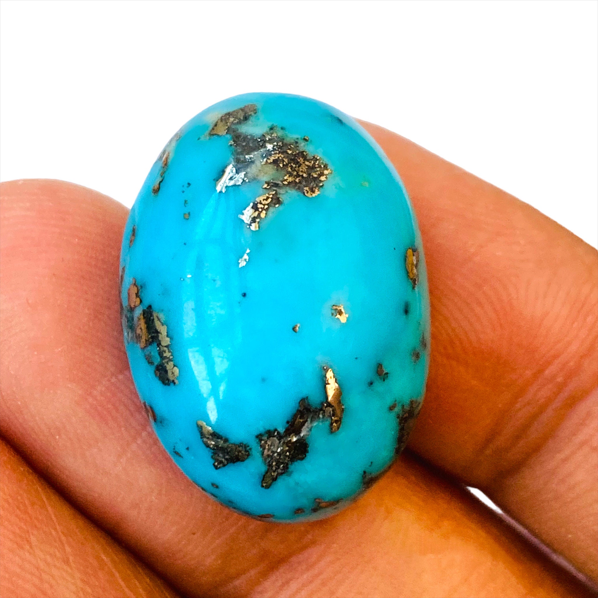 Ciondolo con pietra preziosa turchese: gioielli fatti a mano placcati in argento - Italia