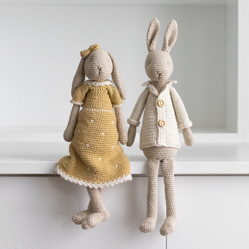 Mr & Mrs Bunny Amigurumi Crochet pattern image 2