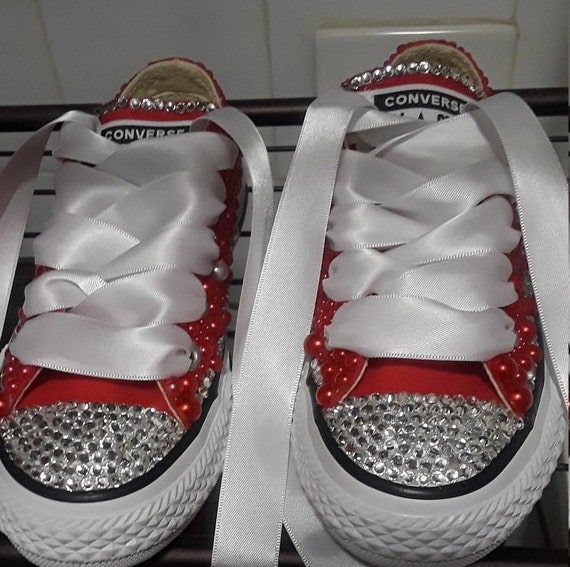 blinged out high top converse
