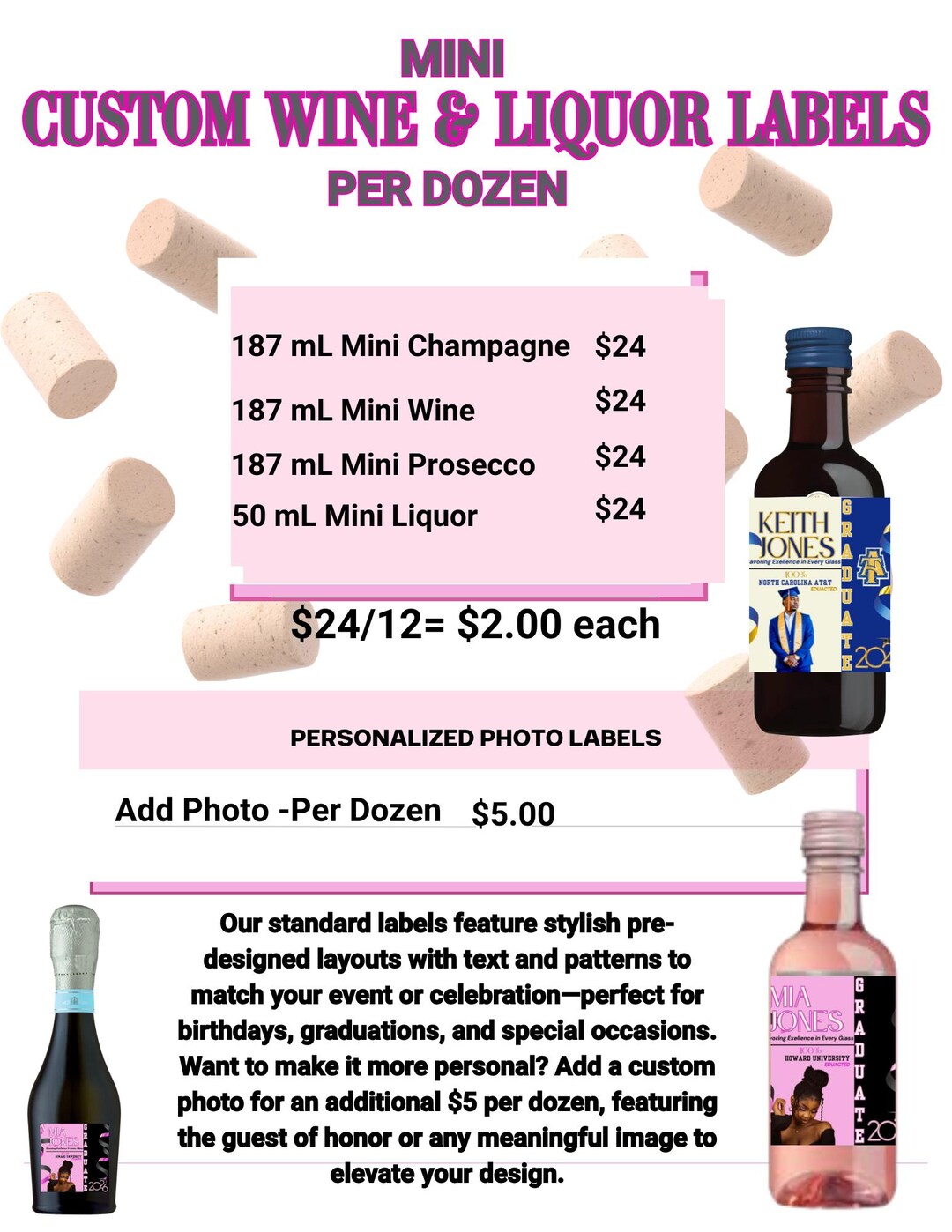 Booze Labels Custom Wine & Liquor Labels - Etsy