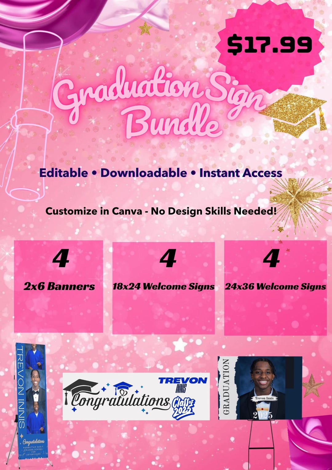 Graduation Promo Sign Graduation Sign Bundle - Etsy