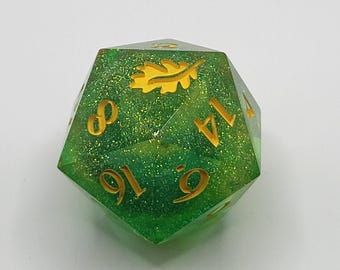Morning Dew - Handmade Sharp Edge Chonk D20