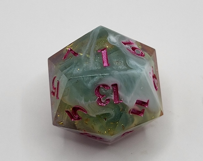 Melted Sherbert - Handmade Sharp Edge Jumbo D20