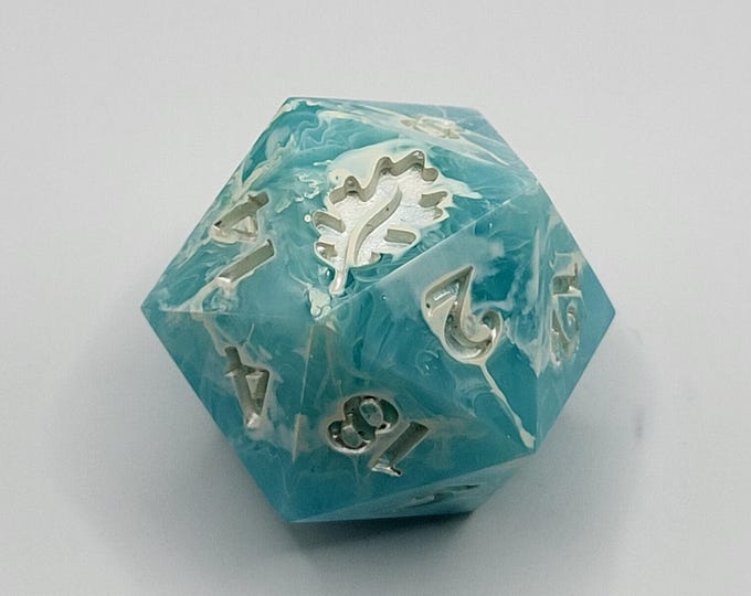 Sky Waves - Handmade Sharp Edge Jumbo D20