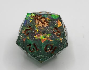 Mermaid's Cove - Handmade Sharp Edge Jumbo D20
