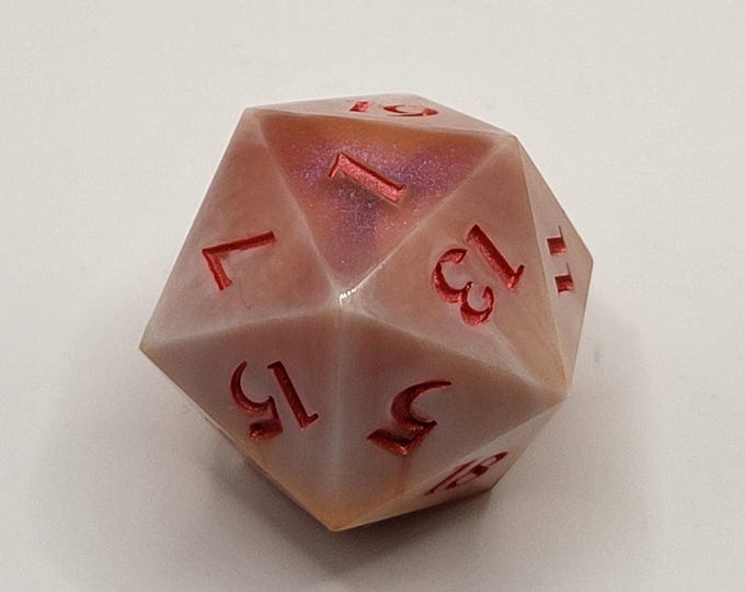 Sandstone Dunes - Handmade Sharp Edge Chonk D20