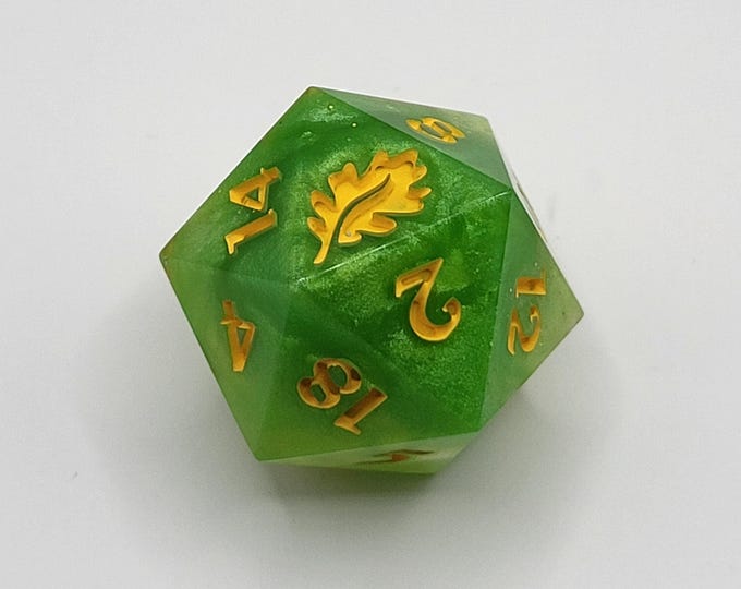 Citrus Dreamscape - Handmade Sharp Edge Jumbo D20