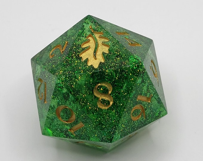 Luck and Gold - Handmade Sharp Edge Chonk D20