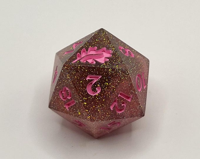 Galaxy Milkshake - Handmade Sharp Edge Jumbo D20