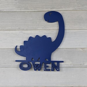 Personalized Dinosaur Name Sign, Dinosaur Wall Art, Custom Dinosaur Decor, Dinosaur Nursery Name Sign, Large Wooden Dinosaur Boy&#39;s Name Sign