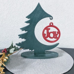 Wood Christmas Tree Ornament Display Christmas Tree Stand Small Wooden Christmas Tree Holiday Shelf Decor Tree for Office Ornament Stand