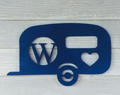 Wooden Camper Monogram Wall Sign Personalized Camper Door Hanger Custom Boy 39 s Camper Decor Teardrop Camper Sign Boy 39 s Camping Bedroom