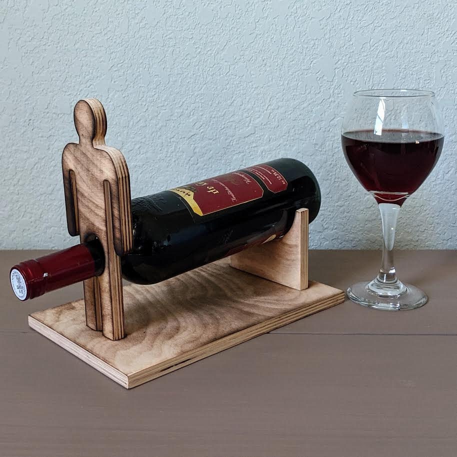Funny Wine Bottle Holder Wine Lover Gift for Women Funny Mother s Day Gift Wine Bottle Stand Funny 5th Anniversary Gift Wood Wine Holder Etsy