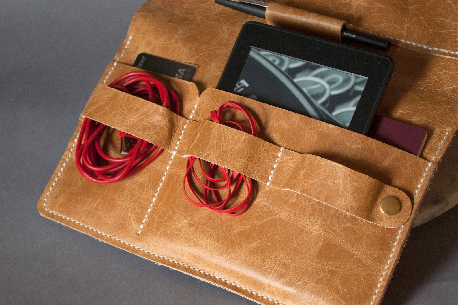 IPad Travel Organizer Leather Travel Organizer Tech Etsy