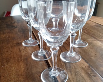 Set of 6 Art Deco style crystal liqueur glasses