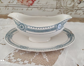Sauce boat in Sarreguemines Iron Earth model Carina