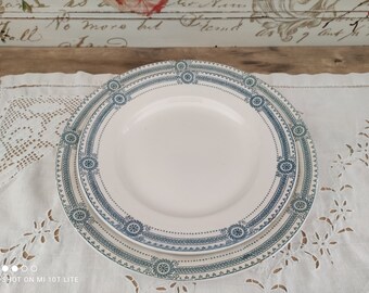 Set of 2 round nesting dishes in Terre de Fer Sarreguemines model Carina