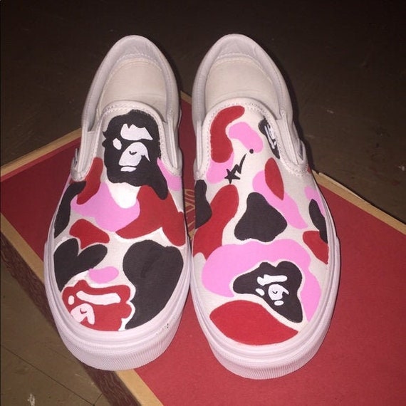 bape vans pink
