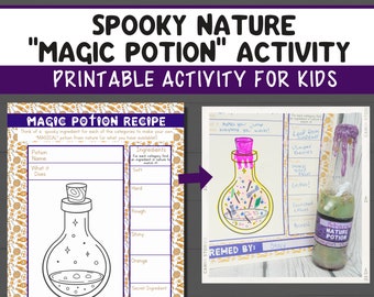 Spooky Nature Potion Activity - Printable Halloween Outdoor Nature Activity for Kids