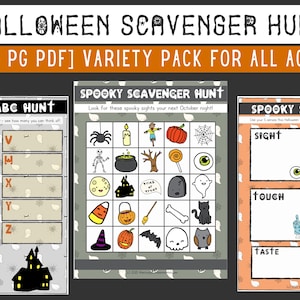 Halloween-Schnitzeljagd-Paket für ALLE ALTER [14 Page Printable PDF]