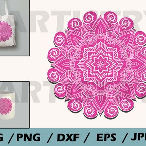 Mandala svg , Zentangle svg , Mandala clipart ,Colored mandala , Silhouette cut file , digital cutting file ,Round pattern, instant download