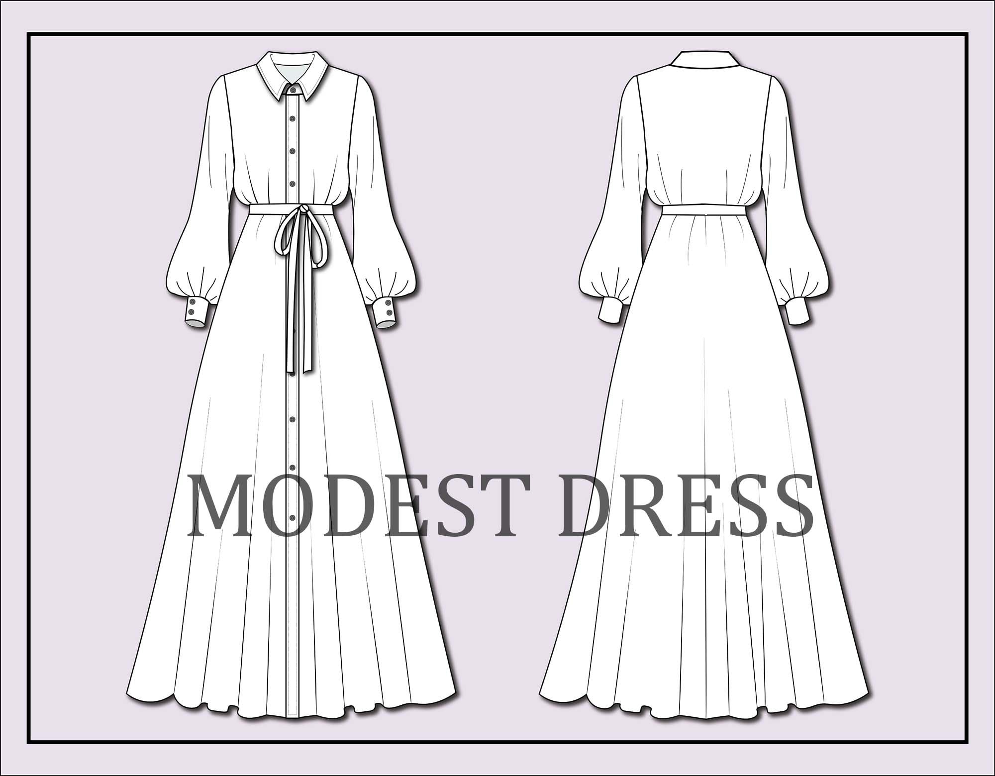 MAXI DRESS fashion flat technical drawing template  Fashion Dress sketches  Dress design sketches